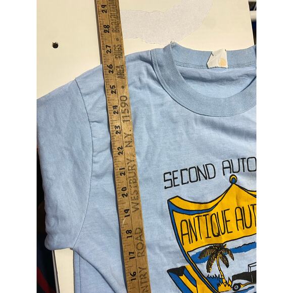 Vintage 2nd Bahamas Auto Show T-Shirt Size L 17x26 Graphic Tee 1989 Valvoline - Picture 3 of 10